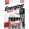 Pack de 4 piles Alcaline LR03-AAA 1,5V Max^Energizer Sale