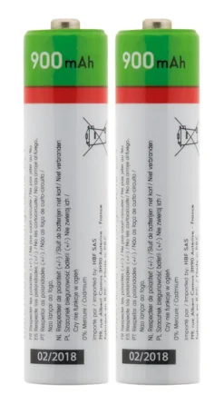 Pack de 2 piles rechargeables HR03 AAA 900 mAh --Thomson Hot
