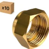 PACK de 10 réductions laiton a visser femelle/femelle installation plomberie chauffage diamètre 3/4" (20x27) diamètre 3/8" (12x17)-Raccords Dumont Discount