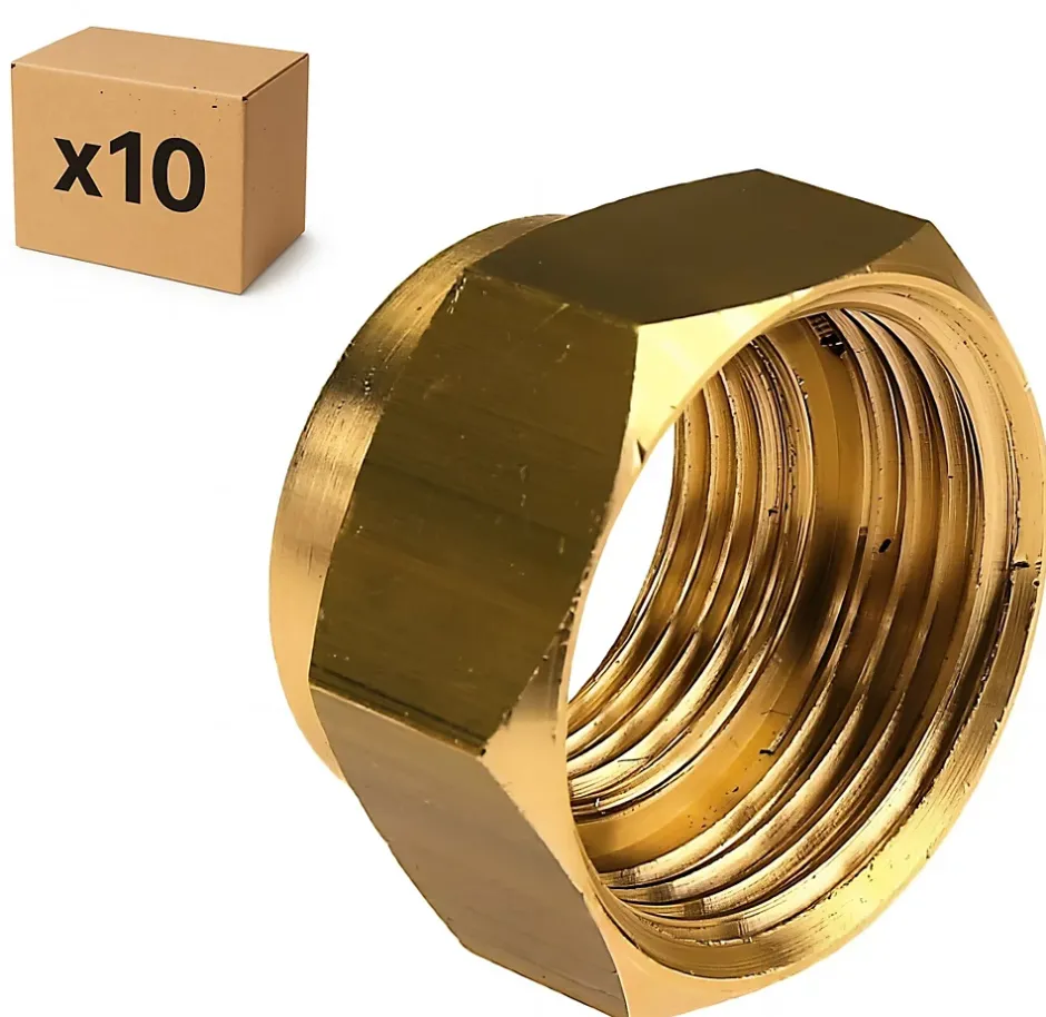 PACK de 10 réductions laiton a visser femelle/femelle installation plomberie chauffage diamètre 3/4" (20x27) diamètre 3/8" (12x17)-Raccords Dumont Discount