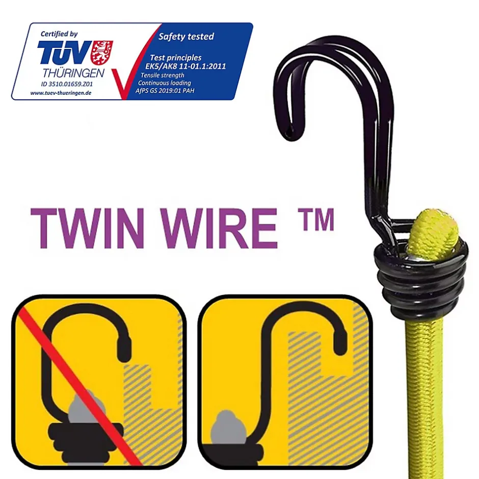 Pack de 12 tendeurs de différentes tailles Twin Wire^Master Lock Hot