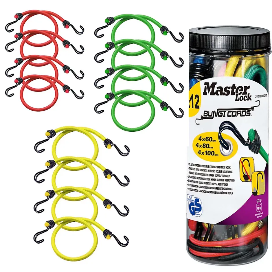 Pack de 12 tendeurs de différentes tailles Twin Wire^Master Lock Hot