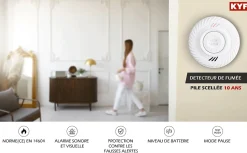 Pack Essentiel Sécurité intérieure Connectée Vidéosurveillance, Incendie & Intrusion-Kyf Hot