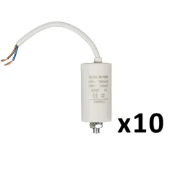 PACK FIXAPART x10 Condensateurs 8.0uf 450 V + cable Condo fil 8 mf-Nedis Online