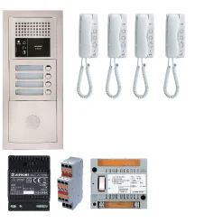 Pack Interphone Audio 4 Bp Avec 4 Postes Programmés^Aiphone Hot