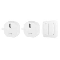 Pack interrupteur double + 2 modules intérieurs^Smartwares New