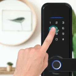 Pack serrure connectée -2 biométrique, code, badge et bluetooth + passerelle wifi^LOCKY Hot