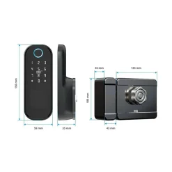 Pack verrou connectée -3 à code, badge et bluetooth + passerelle wifi-LOCKY Discount