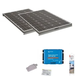 Pack 2x Panneaux solaire 120W + Kit de pose avec régulateur de charge Victron MPPT 440W 30A^Antarion Hot