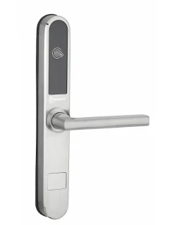 Paire de poignées connectées Intelock Room hôtel, pour porte d'hôtel, argent - INTELOCK^Thirard Online