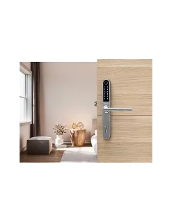 Paire de poignées connectées Intelock Multi, pour porte d'entrée, entr'axes 85mm, argent - INTELOCK^Thirard Clearance