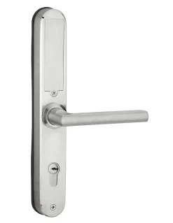 Paire de poignées connectées Intelock Multi, pour porte d'entrée, entr'axes 72mm, argent - INTELOCK^Thirard Discount