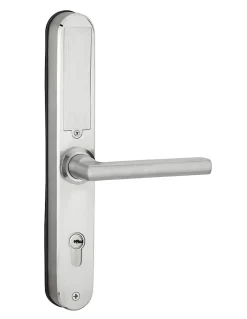 Paire de poignées connectées Intelock Multi, pour porte d'entrée, entr'axes 70mm, argent - INTELOCK^Thirard Hot