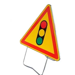 Panneau de signalisation AK17 temporaire - Feu tricolore^Nadia Signalisation Hot