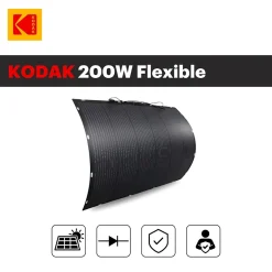 Panneau Solaire Flexible 200W - Étanche IP68 - Léger et Durable - Adaptable aux Surfaces Courbes - Installation Facile-Kodak Sale