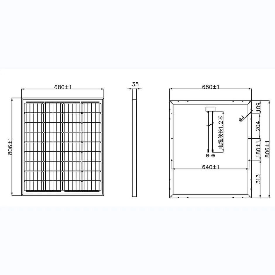 Panneau solaire monocristallin 80W-Galix Hot