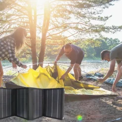 Panneau solaire portatif pliable SolarTec 60 - 60W 18V 3.3A - 6 pans monocristallins - Port USB A/C - Câble DC -^Protec