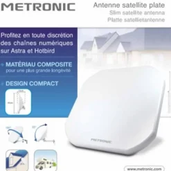 Parabole plate H+V - LNB intégée^Metronic Online