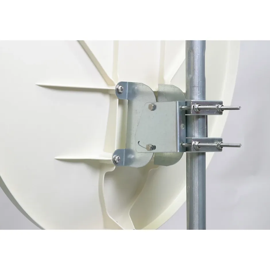 Parabole satellite fibre composite Blanche 85cm + BRIDES INOX Anti Corrosion-Hdsat Outlet