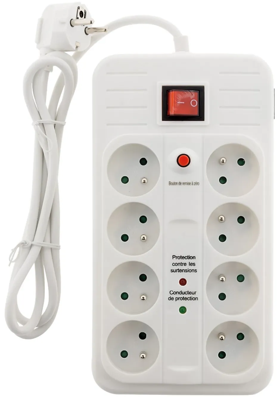 Parafoudre 8 prises + interrupteur^Zenitech Discount