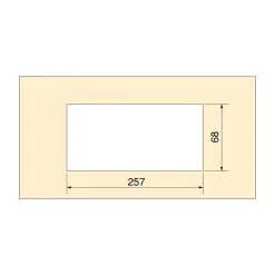 Passe-câbles de table Quadrum, rectangulaire, 269x80mm, à encastrer, Aluminium, Peint en noir-Emuca Online