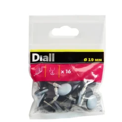 Patin à clouer 19 mm x 16, noir + bleu/gris-Diall Hot