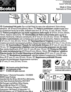 Patin anti rayures adhésif feutre rond marron ø37 mm^Scotch Hot