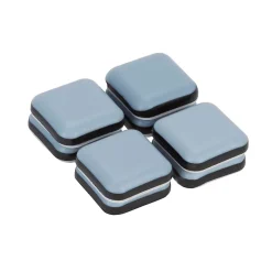 Patin auto-adhésifs 24 x 24 mm x 8, blanc + gris/bleu-Diall