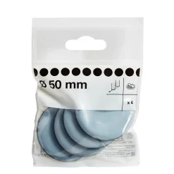 Patin auto-adhésifs 50 mm x 4, blanc + gris/bleu-Diall Best