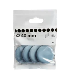 Patin auto-adhésifs 40 mm x 4, blanc + gris/bleu^Diall Hot