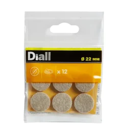 Patin en feutre auto-adhésifs 22 mm x 12, beige^Diall Hot