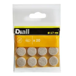 Patin en feutre auto-adhésifs 17 mm x 20, beige-Diall Clearance