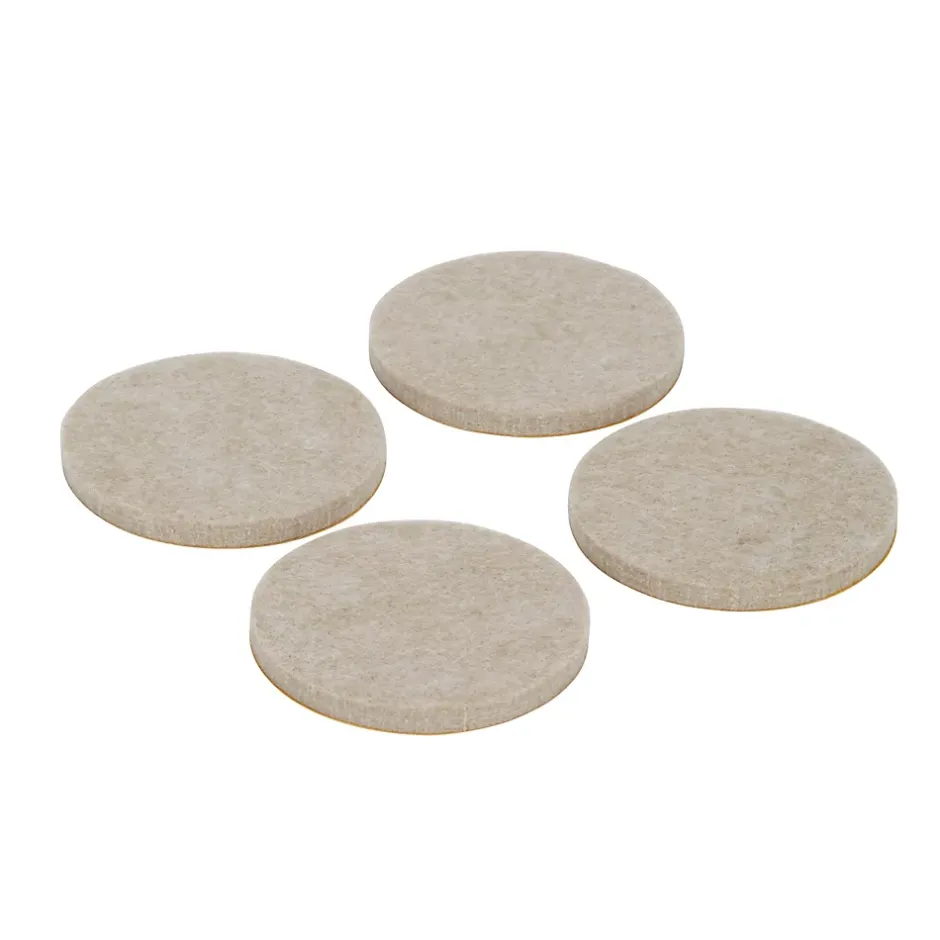 Patin en feutre auto-adhésifs 50 mm x 4, beige-Diall Hot