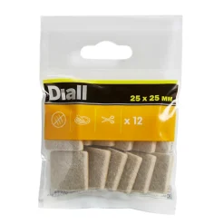 Patin en feutre auto-adhésifs 25 x 25 mm x 12, beige^Diall Online