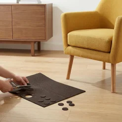 Patin en feutre auto-adhésifs 300 x 360 mm x 1, marron^Diall Hot