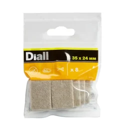 Patin en feutre auto-adhésifs 35 x 24 mm x 8, beige-Diall