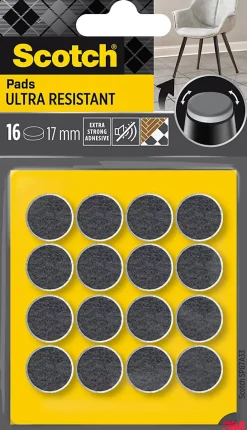 Patin en feutre laine adhésif rond gris ø17 mm-Scotch Discount