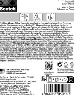 Patin glisseur adhésif carré gris ø50 mm-Scotch Clearance