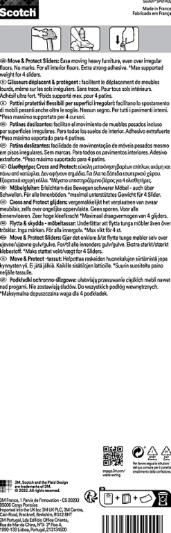 Patin glisseur adhésif rond gris ø50 mm^Scotch Hot