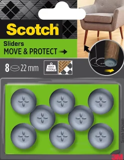 Patin glisseur adhésif rond gris ø22 mm^Scotch Outlet