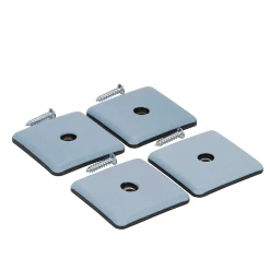 Patin vissés 50*50 mm x 4, noir + gris/bleu-Diall Sale