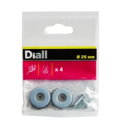 Patin vissés 25 mm x 4, noir + gris/bleu^Diall Best