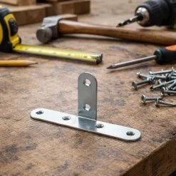 Patte en T coudée Acier zingué l. 80 x L. 15 x H. 42mm^Diall Clearance