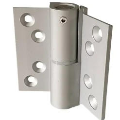 Paumelle à ressort droite en alu avec cache vis pour cabines sanitaires^Homewell Best