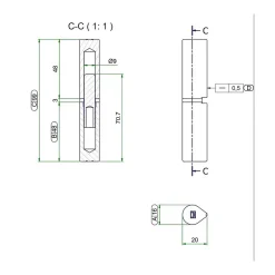 Paumelle à souder MAROC - COMUNELLO Argent 200^Comunello Fratelli Discount