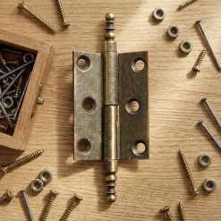 Paumelle à vase acier vieux laiton 50 x 40 mm gauche vendue par 2^Diall Hot