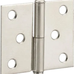 Paumelle de meuble à nœud roulé - - Acier nickelé - Gauche^Thirard