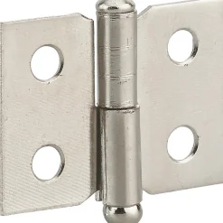 Paumelle de meuble à nœud roulé - - Acier nickelé - Gauche-Thirard