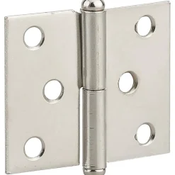 Paumelle de meuble à nœud roulé - - Acier nickelé - Droite-Thirard Discount