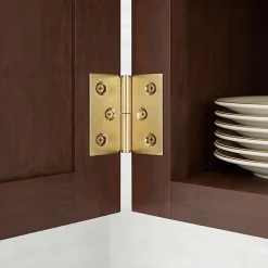 Paumelle laitonnée 50 x 40 mm gauche vendue par 2-QCL Discount